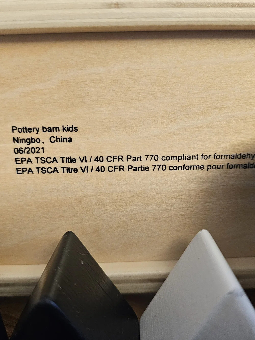 Pottery Barn Kids Wooden Shape Sorter Toy - Black / White (Missing 1 Piece)